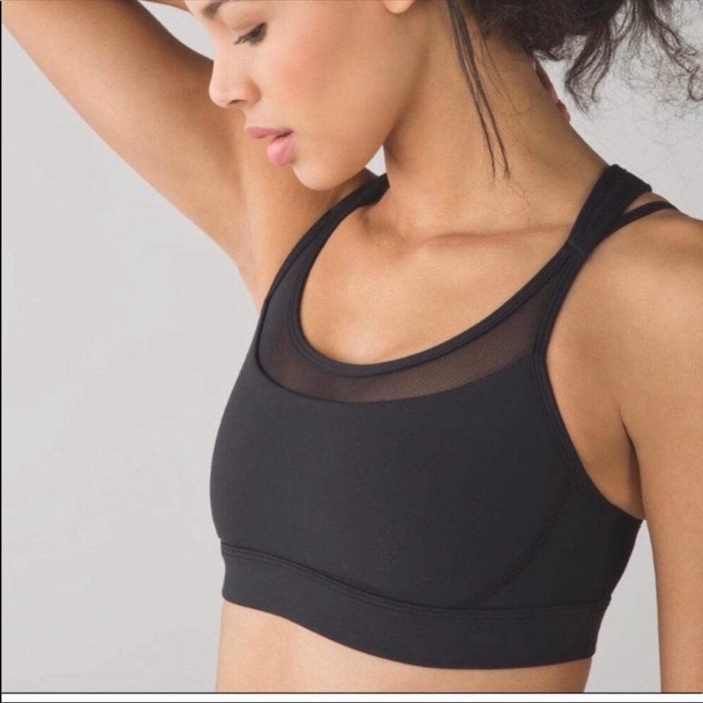 Lululemon Black Mesh Bra